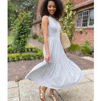 Grey Premium Asymmetric Sleeveless Jersey Dress Size 18/20