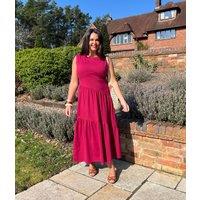 Magenta Premium Asymmetric Sleeveless Jersey Dress Size 18/20