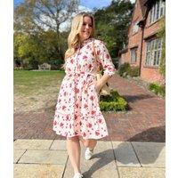 Brakeburn Ivory & Red Floral Dress Size 18
