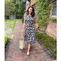 Black Printed Capri Shirt Dress Size 14