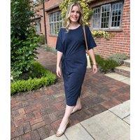 Navy Jersey Twist T-Shirt Dress Size 12