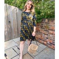 Olive Witch Hazel Printed Jersey Dress Size 8