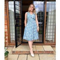 Ex Seasalt Blue Villa Garden Dress Size 8