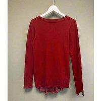 Maroon Chiffon V Back Jumper Size 8/10