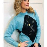 Blue Diamond Argyle Jumper Size 10/12