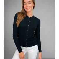 Black Classic Round Neck Cardigan Size 6