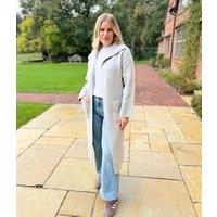 Grey Longline Coatigan Size 10/12