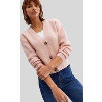 Powder Pink Ribbed Knit Button Cardigan Size 20/22
