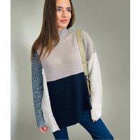 Soft Colour Block Asymmetric Jumper Size 18/20