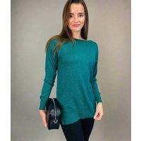 Green Shimmer Tunic Jumper Size 8