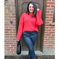 Red Crew Neck Jumper Size 18