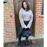 Brown Crew Neck Jumper Size 14