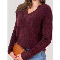 Burgundy Warm Wool Blend Womens Jumper Size 10/12