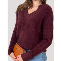 Burgundy Warm Wool Blend Womens Jumper Size 16/18
