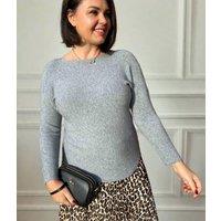 Grey Rachel Fine Knit Jumper Size One Size