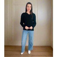 Black Sparkle Cable Knit Jumper Size 18/20