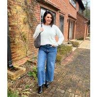 Grey Textured Diamond Jumper Size 20/22