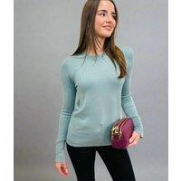 Sage Fine Knit Button Cuff Jumper Size 20/22