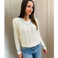 Blue & Ivory Cricket Jumper Size 6/8