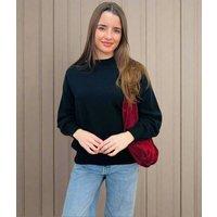 Black Relaxed Cotton Blend Jumper Size 12/14
