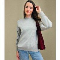 Grey Relaxed Cotton Blend Jumper Size 20/22