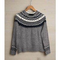 Light Grey Fairisle Design Jumper Size 10