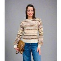 Natural Fairisle Pattern Jumper Size 12/14
