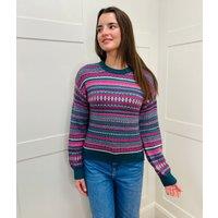 Pink Fairisle Pattern Jumper Size 12/14
