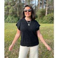 Black Speckled Wedge Jumper Size 20