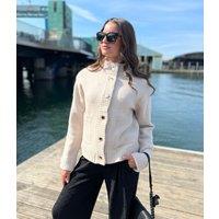 Natural Ribbed Detail Cardigan Size 6/8