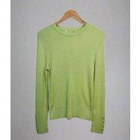 Green Ribbed Button Cuff Jumper Size 24