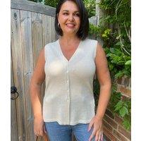 Gold Metallic Waistcoat Size 14/16