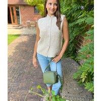 Natural Textured Knitted Waistcoat Size 20/22