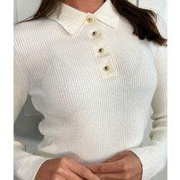 Cream Collared Jumper Size 18