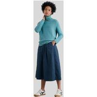 Turquoise Ex Seasalt Cotton Makers Ribbed Jumper Size 26/28