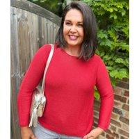 Red Ex Seasalt Cotton Makers Ribbed Jumper Size 26/28