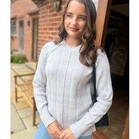 Grey Wide Ribbed Jumper Size 4/6