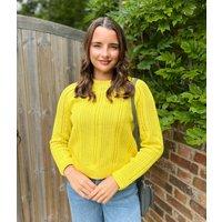 Mustard Cotton Blend Textured Jumper Size 16/18