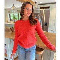 Coral Wool Blend Pointelle Jumper Size 20/22