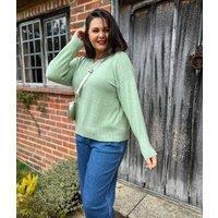 Sage Soft V Neck Jumper Size 8/10