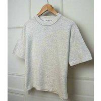 Light Grey Air Yarn Short Sleeve Crew Neck Jumper Size 6/8