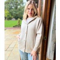Natural Soft Touch Hooded Cardigan Size 12/14