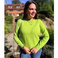 Lime Air Yarn Crew Neck Jumper Size 8/10