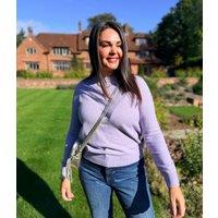 Lilac Air Yarn Crew Neck Jumper Size 6/8