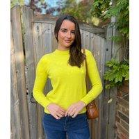 Yellow Air Yarn Crew Neck Jumper Size 12/14