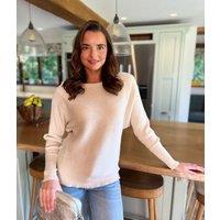 Champagne Sparkle Fine Rib Batwing Jumper Size 20/22