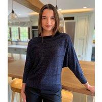 Blue Shimmer Batwing Jumper Size 10/12