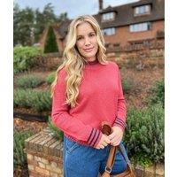 Salmon Pink Dawkins Tipped Jumper Size 16