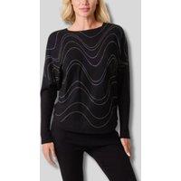 Black Sparkle Diamante Swirl Fine Knit Jumper Size 10/12