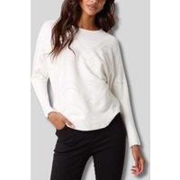 Ivory Diamante Sparkle Swirl Fine Knit Jumper Size 10/12